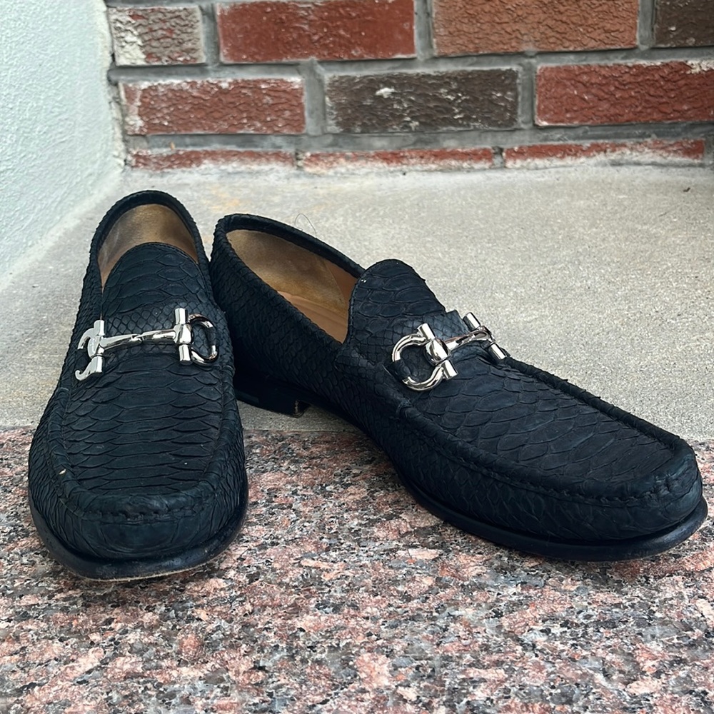 Ferragamo Python Leather Loafer
